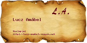 Lucz Amábel névjegykártya