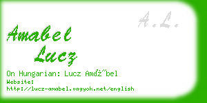 amabel lucz business card